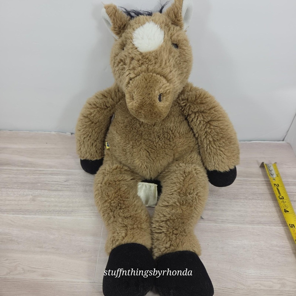 Build-A-Bear Retired Floppy Horse Pony BAB Brown White Plush Stuffed Animal